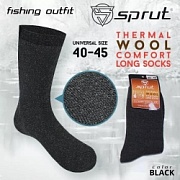Термоноски Sprut Thermal Wool Comfort Long Socks TWCLS-BK-40-45 (Чёрный)